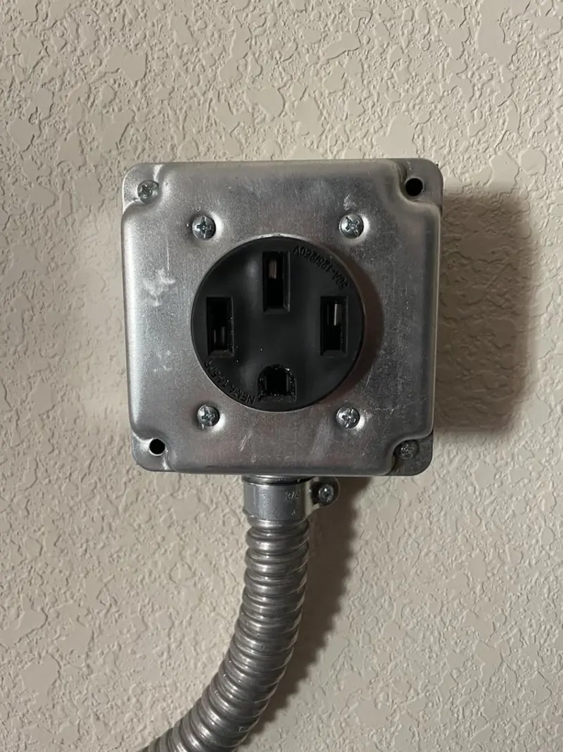 NEMA 14-50 outlet installed for Electrical Panel Upgrade in Florida Gulf Coast University